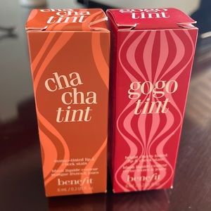 Benefit lip stain set- cha cha tint, goto tint